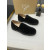 Christian Louboutin Black Suede All‑Over Spiked Slip‑On Loafers