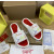 Christian Louboutin White Rainbow‑Logo Spiked Slip‑On Slide Sandals