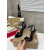 Christian Louboutin Black Patent Leather 100mm heel Ankle Strap Sandals