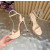 Christian Louboutin Nude Patent Leather Platform Ankle‑Strap High‑Heel Sandals 150mm heel