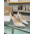 Christian Louboutin Silver Textured Scalloped 100mm heel Pump
