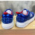 Christian Louboutin Blue Satin Crystal Spiked Low‑Top Sneakers