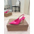 Christian Louboutin Fuchsia Patent Leather 100mm Stiletto Heel Kate Slingback Pumps