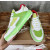 Christian Louboutin White‑Green Leather Spiked Platform Low‑Top Sneakers