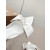 Christian Louboutin White Satin Large‑Bow Pointed‑Toe Mule Kitten Heel Sandals 55mm heel