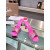 Christian Louboutin Pink Crystal Crisscross Mule Slide Sandal 100mm heel
