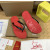 Christian Louboutin Red Embossed‑Logo Studded Flip‑Flop Sandals