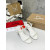 Christian Louboutin White Leather Block heel Ankle Strap Sandal