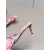 Christian Louboutin Pink Watercolor‑Print Satin Bow Mule Kitten Heel Sandals 55mm heel