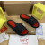 Christian Louboutin Black Spiked Slide Sandals Red Croc‑Embossed Footbed