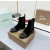Christian Louboutin Black Suede Silver‑Spiked Chelsea Ankle Boots