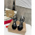 Christian Louboutin Black Patent Leather 100mm heel Ankle Strap Sandals