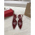 Christian Louboutin Burgundy Patent 100mm Heel Slingback Pumps