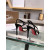 Christian Louboutin Black Nappa Asymmetric Curved Strap Slingback Sandal 100mm heel