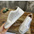Christian Louboutin White Leather Silver Crystal‑Embellished Low‑Top Men’s Sneakers