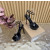 Christian Louboutin Black Patent Leather 150mm Platform Ankle‑Strap Stiletto Heel Sandals