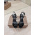 Christian Louboutin Black Patent Leather 100mm Stiletto Heel Ankle‑Strap Sandals