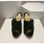 Christian Louboutin Black Sequin‑Flower 120mm Heel Platform Mule Sandals