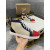 Christian Louboutin Cream Navy Red Spiked 20mm High‑Top Sneakers