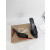 Christian Louboutin Black Patent 100mm Pointed‑Toe Heel Mule Sandals