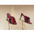 Christian Louboutin Marbled Satin 100mm heel Draped Mule High‑Heel Sandals