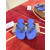 Christian Louboutin Blue Rubber Stud‑Decorated Flip‑Flops