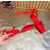 Christian Louboutin Red Satin Bow Ankle‑Tie Slingback Ballet Flats