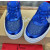 Christian Louboutin Blue Satin Crystal Spiked Low‑Top Sneakers