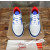 Christian Louboutin White‑Blue Denim Spiked Platform Low‑Top Sneakers