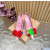 Christian Louboutin Pink Satin Multicolor Fabric Flower 100mm Stiletto Heel Pumps