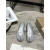Christian Louboutin × Maison Margiela Silver Mesh Crystal Tabi Split‑Toe Flat Shoes