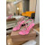 Christian Louboutin Bright Pink Leather Studded Crisscross Slingback High Heel Sandals 100mm heel