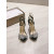 Christian Louboutin Black Patent 120mm Crystal Flower Platform Stiletto Sandals
