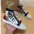 Christian Louboutin Printed Canvas Spiked‑Toe High‑Top Sneakers