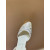 Christian Louboutin Silver Satin Crystal Tie‑Ankle Ballet Flats