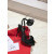 Christian Louboutin Black Satin 120mm Crystal Flower Stiletto Slingback Sandals