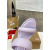 Christian Louboutin Lavender Leather 55mm heel Slide Sandals