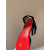 Christian Louboutin Black Satin Tie‑Ankle Ballet Flat Sandals