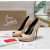 Christian Louboutin Lady Z 120 Nude Patent Peep‑Toe Platform Stiletto Heel Pumps