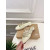 Christian Louboutin Cream Patent Leather Slingback Mary Jane Flat Mules