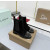 Christian Louboutin Black Suede Silver‑Spiked Chelsea Ankle Boots