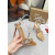 Christian Louboutin Gold Metallic Multicolor Crystal‑Embellished 100mm Stiletto Heel Slingback Sandals