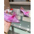 Christian Louboutin Purple Transparent PVC Pink Bow Crystal Pointed‑Toe Flat Pumps