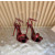 Christian Louboutin Red Metallic 150mm Platform Ankle‑Strap High‑Heel Sandals