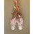 Christian Louboutin Rose Gold Satin Crystal Ankle‑Tie Ballet Flats