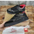 Christian Louboutin Black Suede Silver Glitter Spiked Platform Low‑Top Sneakers