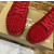 Christian Louboutin Red Suede Monochrome Spiked Low‑Top Men’s Sneakers