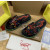 Christian Louboutin Black Graffiti‑Print Slides Rainbow Crystal‑Trimmed Sole