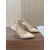 Christian Louboutin Beige Leather 85mm Pointed Toe Slingback Pumps