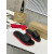 Christian Louboutin Black Rubber Spiked Slide Sandal